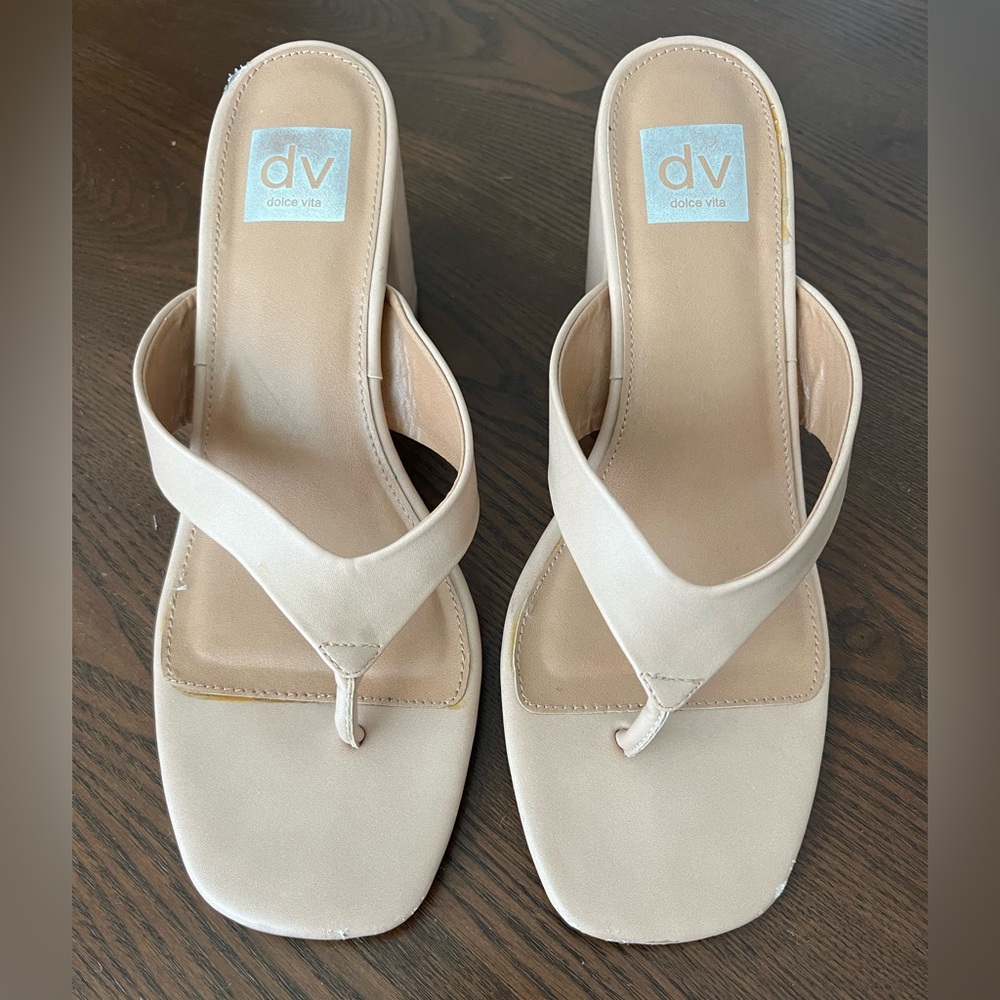 Dolce Vita Nude Block Heel Sandals